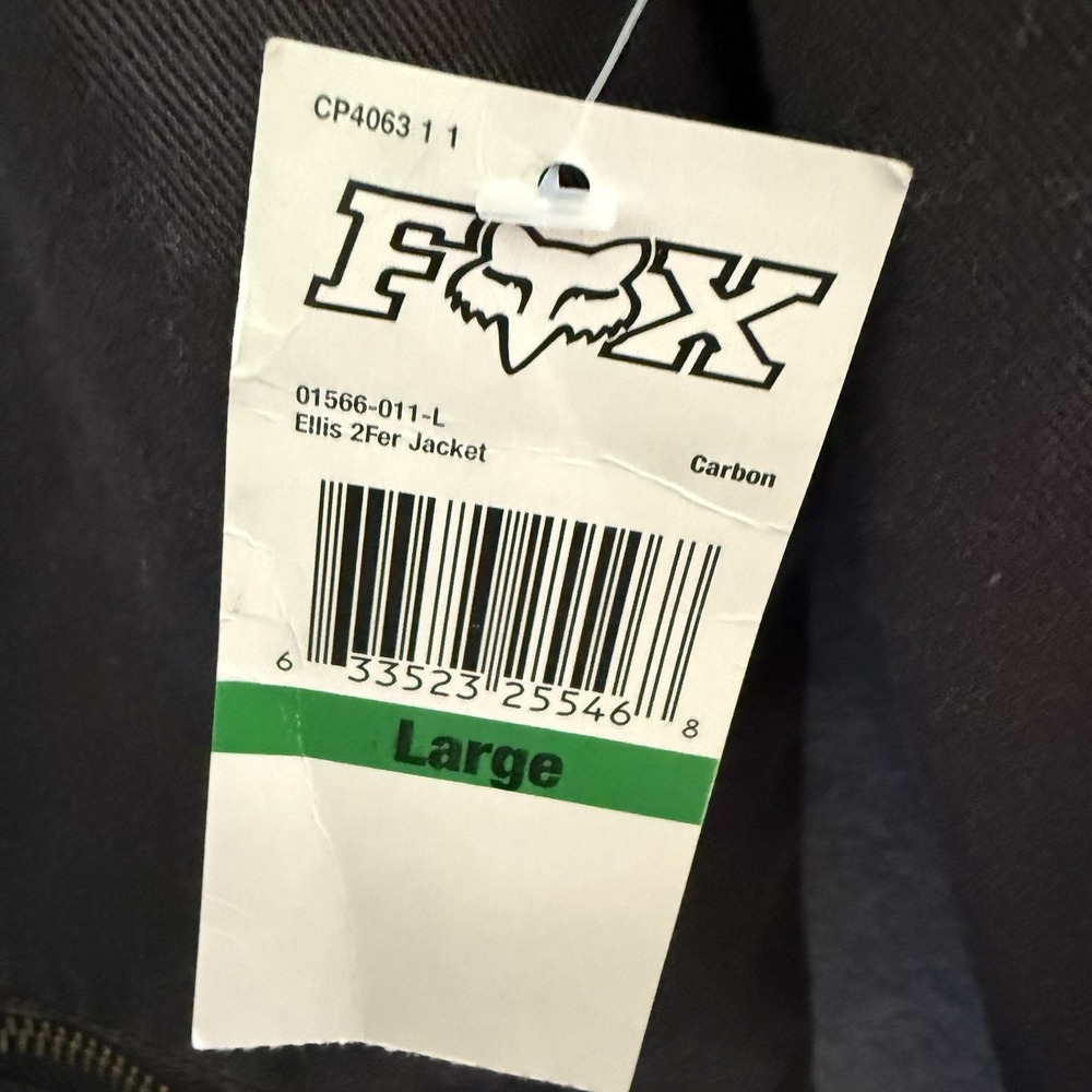 Fox Racing Women Ellis 2FER Utility Jacket Hoodie Large Carbon Black Sport Bike - Picture 6 of 13